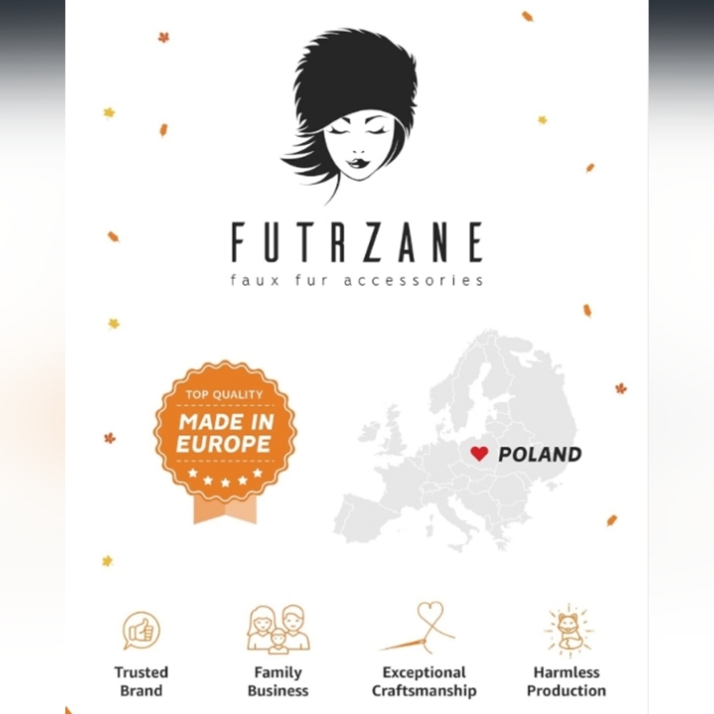 Futrzane Classic Cossack Polish/Russian Grey white Faux Fur Hat Made in Europe - Picture 3 of 3